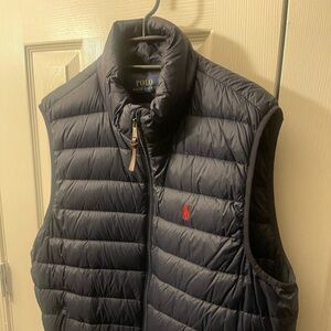 Polo vest navy blue size large